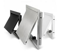 Magnetic Aluminium Access Panel - Heavy Duty Invisible Inspection Hatch for Wall and Ceiling Plasterboard, Flush Concealed Door for Bath Plumbing, Loft, Fuse Box and Meters(White,300 x600 mm)