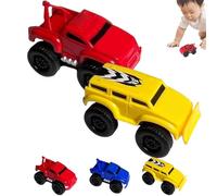 Magnetic Anti-Gravity Wall Climbing Car | Pull-Back Inertial Toy with 360° Wall & Ceiling Action | Educational Decompression Toy for Kids & Adults (Red+Yellow)
