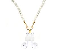 Magnetic Anti-Lost AirPods Necklace Straps Lanyard String Cord for Neck (Pearl Chain)