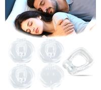 Magnetic Anti-Snore Nose Clips - 4-Pack Silicone Snoring Relief Devices, Reusable Nasal Dilators for Enhanced Breathing, Snore Reduction Aids for Men and Women, Includes Hygienic Storage Case