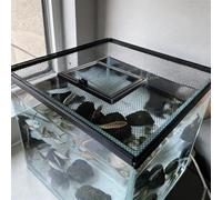 Magnetic Aquarium lid Fish Tank, Mesh Screen Netting with Feeding Port, Hood top Cover Anti-Jumping net Cover mesh to Protect Fishs Jumping Out of Fishes Tank Hoods(80x40CM/31.50x15.75in)