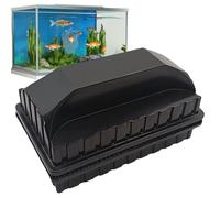 Magnetic Aquarium Scraper, Fish Tank Glass Cleaner, Double Sided Gravel Vacuum for Aquarium, Magnetic Glass Cleaning Brush, Scrubber Clean Brush, Window Cleaning Magnet Tools for Home