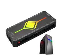 Magnetic ARGB Controller, PWM Fan Splitter Hub, LED Light Control with Remote Access, Stable Signal Module, RGB Lighting Hub with Sl esign, PC Accessory for Desk