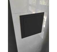 Magnetic Attic Access Panel for Drywall Ceiling, Concealed Access Inspection Hole Cover, Metal Service Revision Door Hatch, Crawl Space Access Plate(Black,9x10in(23x25cm))