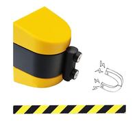 Magnetic Attraction Retractable Belt Barrier, with mounting Accessories,2/3/5/10M Wall Mount Safety Cordon,Queuing Tape(2M/6.6FT)