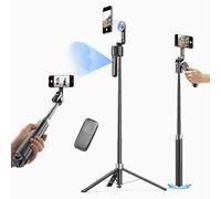 Magnetic Auto Face Tracking Tripod, 70.9” Extendable Phone Tripod with 360°Rotation 5-Gesture Control, Wireless Remote, Magnetic Mount, Ideal for Vlogging, Live Streaming, Travel and Content Creation