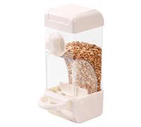 Magnetic Automatic Bird Feeder - 500ml Food Dispenser, Parakeet Cage Feeder, Clear Acrylic Seed Container with Perch Stand, Bird Feeding with Spill Guard, Backyard Garden Outdoor Home for Parrot Finch