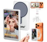 Magnetic Back Camera Monitor for iPhone & Android,No Delay, Bluetooth Control,Built-in Speaker,Selfie Monitor for Video Recording, YouTube, TikTok, Live Stream, Cooking, Vlog