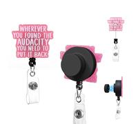 Magnetic Badge Holder Wherever You Found The Audacity You Need to Put It Back Retractable Badge Reel with Clip, Cute Gifts for Nursing Student RN LPN CNA MA Medical Worker Teacher Doctor