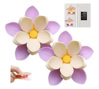 Magnetic Bag Sealers for sakura Design - Heavy Duty Kitchen Clips for Food Storage Bread Coffee Chips Freezer Use(White White)