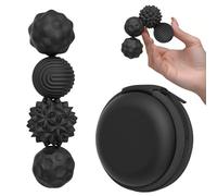 Magnetic Balls Fidget Toy - 4 Pack Mini Magnet Balls, Silicone-Coated Magnetic Fidget Balls for Adults & Kids with Autism, ADHD, Anxiety, Stress Relief Sensory Toy with Unique Textures