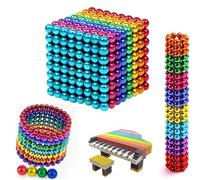 Magnetic Balls Fidget Toy,Creative Stacking Magnet Balls,Stress Relief Cool Desk Toy, Construction Building Blocks,216/512/1000 PCS Magnetic Rainbow Balls Beads Fidget for Adults Gifts