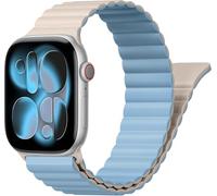 Magnetic Band Compatible with Apple Watch Bands 40mm 38mm 41mm 42mm 44mm 45mm 46mm Women Men, Silicone Loop Replacement Band Compatible with iWatch, 44mm/45mm/46mm/49mm, Silicone, No gem