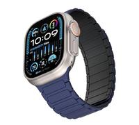 Magnetic Band Compatible with Apple Watch Ultra 3/2/1 Band for Men 49mm 46mm 45mm 44mm 42mm, Silicone Sport Waterproof Loop Strap Magnet Link for iWatch Series SE 11 10 9 8 7 6 5 4 3 2 1,Blue