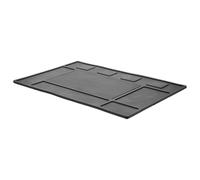 Magnetic Barber Organizer Mat Non-Slip Tool Pad for Clippers, Silicone | Four Magnetic Zones, Smooth Polished Surface, Black for Barber Stations and Workbench Use