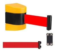 Magnetic Barrier Tape Retractable ， Retractable Barrier Multicolor 2-10m Hotels Parks Museums Galleries(Yellow,2m)
