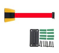Magnetic Barrier Tape Retractable ， Retractable Isolation Barrier Multi 2-10m For Hotels Parks Museums Galleries(Yellow - Drillable,5m)