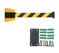 Magnetic Barrier Tape Retractable ， Retractable Isolation Barrier Multi 2-10m For Hotels Parks Museums Galleries(Yellow - Drillable,10m)