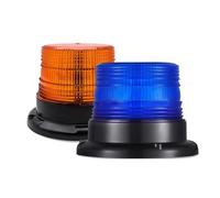 Magnetic Base 24 LED Emergency Strobe Light Car Police Roof Flashing Warning Light 12V/24V 1PCS(Yellow)