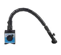 Magnetic Base Flexible Holder, Universal Test Indicator Magnet Stand, 588N Strong Suction with 364mm Long Arm, V - Slot Base for Cylindrical Surface Mounting, On/Off Switch for Pre