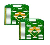 Magnetic Baseball Lineup Board, Baseball Dry Erase Coaching Broad, Softball Lineup Cards Marker Boards, Baseball Clipboard for Coaches Dugout with Lineup Cards and Marker, Green (2)