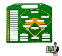 Magnetic Baseball Lineup Board, Baseball Dry Erase Coaching Broad, Softball Lineup Cards Marker Boards, Baseball Clipboard for Coaches Dugout with Lineup Cards and Marker, Green (1)