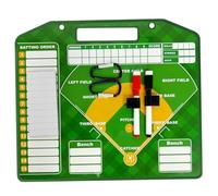 Magnetic Baseball Lineup Board with Handle, 13x11x2" Double-Sided Baseball Lineup Board with Handing Hole & Covered Edge Writable Erasable Accessories.