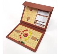 Magnetic Basketball Coaching Board, Foldable Leather Basketball Clipboard Kit for Coaches, with Markers and Magnetic Chess Pieces, for Training