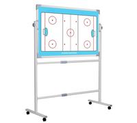Magnetic Basketball Coaching Board, Soccer Tactics Clipboard, with Movable Stand, Can Rotate 360°, Sturdy Material, Horizontal and Vertical Dual-use(Ice Hockey)