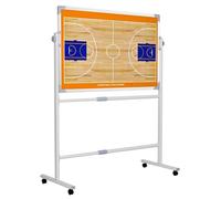 Magnetic Basketball Coaching Board, Soccer Tactics Clipboard, with Movable Stand, Can Rotate 360°, Sturdy Material, Horizontal and Vertical Dual-use(Basketball)