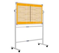 Magnetic Basketball Coaching Board, Soccer Tactics Clipboard, with Movable Stand, Can Rotate 360°, Sturdy Material, Horizontal and Vertical Dual-use(Volleyball)