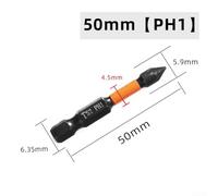 Magnetic Batch Head Screwdriver Bit 1PC 50mm Alloy Steel Hex Shank Compatible with Electric Screwdrivers PH1 PH2 PH3 PHZ1 PZ2 PZ3 (PH1)