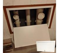 Magnetic Bathroom Plumbing Access Panel - Click Fit 6x6 to 14x14 Inches Tile & Drywall Hatch for Easy InspectionFlap Cover for Efficient Access