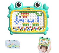 Magnetic Bead Board | Crab Doodle Board With Magnetic Pen | Open-Ended Learning Kit Child Brain Development Toys For Traveling, Restaurant