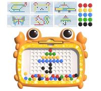 Magnetic Bead Board, Crab Dot Art Designer with Magnetic Pen, Magnetic Bead Drawing Pad, Doodle Dot Board, Educational Toy for Boys and Girls