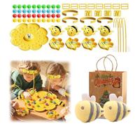 Magnetic Bee String Game, Colorful Multifunctional Magnetic Bee Toy String Game, Enjoy Interacting with Family for Party Outdoor Backyard Travel Camping (4 Players)