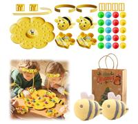 Magnetic Bee String Game, Colorful Multifunctional Magnetic Bee Toy String Game, Funny Busy Bees Games, Enjoy Interacting with Family for Party Outdoor Backyard Travel Camping (2 Players)