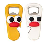 Magnetic Beer Bottle Opener - 2pcs Cute Refrigerator Mount Wine Bottle Opener | Handy Refrigerator Magnet Bottles Openers | Soda Cans Opening Tool Suitable for Kitchen, Bar, and Party Use