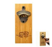 Magnetic Beer Bottle Opener Wall Mounted with Auto Catch, Personalized Wooden Wall Mounted Opener for Favorite Beer Lovers for Home Bar Accessories, Pub, Garden, Gifts for Dad, Men