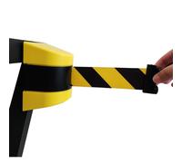 Magnetic Belt Barrier Retractable - 3/5/10m Wall Mount Queue Crowd Control Wall Barrier, Fixed Safety Cordon Barrier, Queuing Safety Tape Cordon, Airports, Banks, School(10m)
