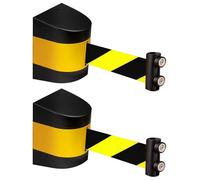 Magnetic Belt Barrier Retractable, Magnetic Retractable Belt Barrier for Crowd Control Safety Cordon Multiple Sizes Pack of 1 or 2(B,10M/32FT)