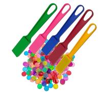 Magnetic Bingo Wand with Chips,5-Pack & 100 Metal Chips,5 Colorful Wands Set for Large Group Games,Family Game Night,Sensory Bins,Classroom Games,Educational Activities,Counting and Sorting