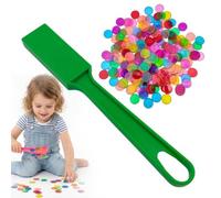 Magnetic Bingo Wand with Chips, Bingo Chip Game Set - 1-Pack & 100 Chips Set, Magnetic Bing-o Chip with Magneti Wand for Large Group Games, Family Game Night, Sensory Bins, Counting and Sorting