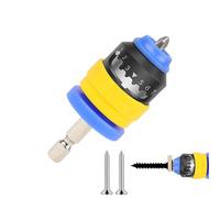 Magnetic Bit Holder - 7 Stage Screw Depth Adapter, Hex Shank Positioning Extension, Compact Locking Mechanism, Secure Grip Structure | Handy Driver Tool for Drilling