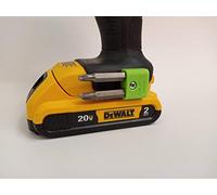 Magnetic Bit Holder for DEWALT 20V Drill/Driver, Side Mounted, Strong Magnets, Low Profile Design - Galactic Gadgets (Green)