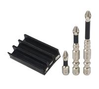 Magnetic Bit Holder for Impact Drivers, Flexible Silicone Screwdriver Bit Organizer with Metal Ring, Quick Change Drill Accessory for Carpenters and DIY, Black