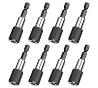 Magnetic Bit Holder, Pack of 8 - 1/4 Inch (60 mm) Quick Change Bit Holder, Magnetic Bit Holder for Makita, Metabo, Bosch, Dewalt, Cordless Screwdriver, Drill & Screwdriver