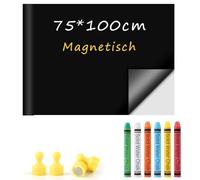 Magnetic Blackboard Film Self-Adhesive 75 x 100 cm Includes Magnetic Film 6 Dustless Chalks 4 Magnets