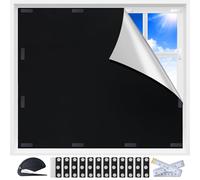 Magnetic Blackout Blind for Windows, 100% Blackout Fabric, No Drill Window Cover for Roof & Sloped Windows, Heat & Sun Protection, Removable & Adjustable, Indoor & Travel, 100x145CM, Black