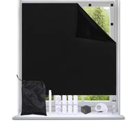 Magnetic Blackout Blinds No Drill Cut to Size Portable Black out Curtains Self Adhesive Stick on Temporary Shades Window Cover for Bedroom Nursery Windows Doors (1, Black, 120W x 180H cm)
